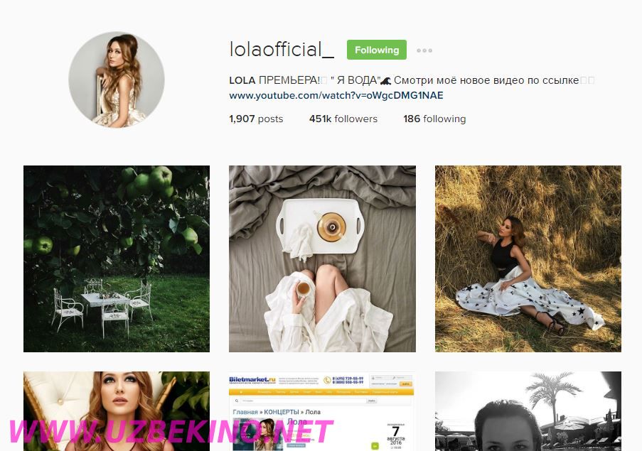 Скрипн Xonanda Lola din va e’tiqod masalasidagi xabarini Instagram’dan o‘chirib tashladi
