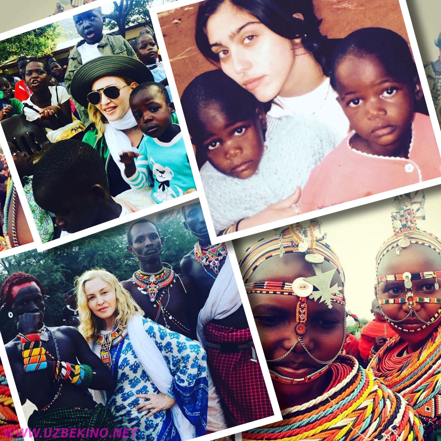 Скрипн Madonna qizi Lola bilan Afrika…